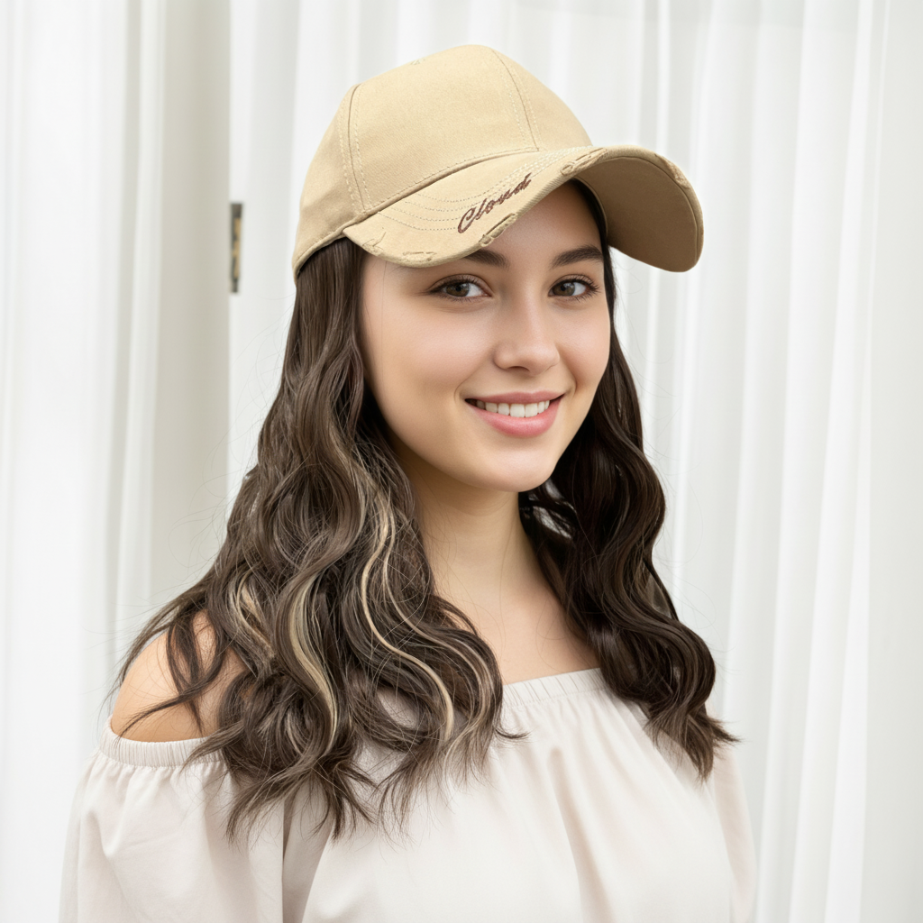 Fashionable Baseball Hat Wig