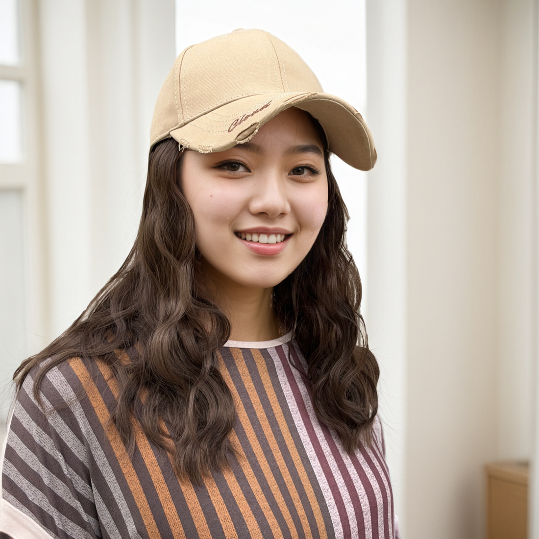 Fashionable Baseball Hat Wig